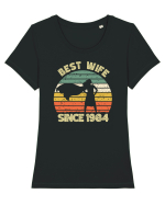 Best wife since 1984 - Cadou aniversar 1984 Tricou mânecă scurtă guler larg fitted Damă Expresser