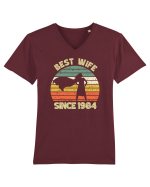 Best wife since 1984 - Cadou aniversar 1984 Tricou mânecă scurtă guler V Bărbat Presenter