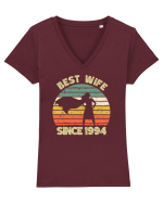 Best wife since 1994 - Cadou aniversar 1994 Tricou mânecă scurtă guler V Damă Evoker