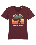 Best wife since 1994 - Cadou aniversar 1994 Tricou mânecă scurtă guler V Bărbat Presenter