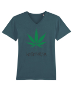 Vegetarian Tricou mânecă scurtă guler V Bărbat Presenter