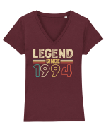 Legend since 1994 v2 - Cadou aniversar 1994 Tricou mânecă scurtă guler V Damă Evoker
