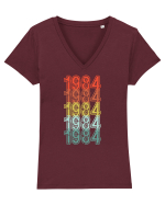 My year - 1984 - Cadou aniversar 1984 Tricou mânecă scurtă guler V Damă Evoker