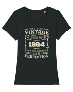 Premium quality vintage 1984 - Cadou aniversar 1984 Tricou mânecă scurtă guler larg fitted Damă Expresser
