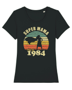 Super mama - best of 1984 - Cadou aniversar 1984 Tricou mânecă scurtă guler larg fitted Damă Expresser