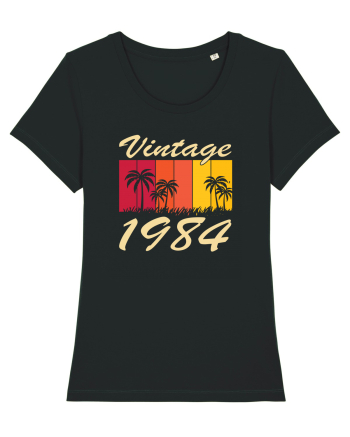 Vintage 1984 - sunny palmtrees - Cadou aniversar 1984 Black