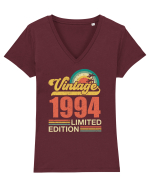 Vintage 1994 limited edition - Cadou aniversar 1994 Tricou mânecă scurtă guler V Damă Evoker