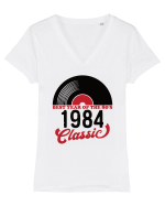 1984 - Best year of the 80s - Cadou aniversar 1984 Tricou mânecă scurtă guler V Damă Evoker
