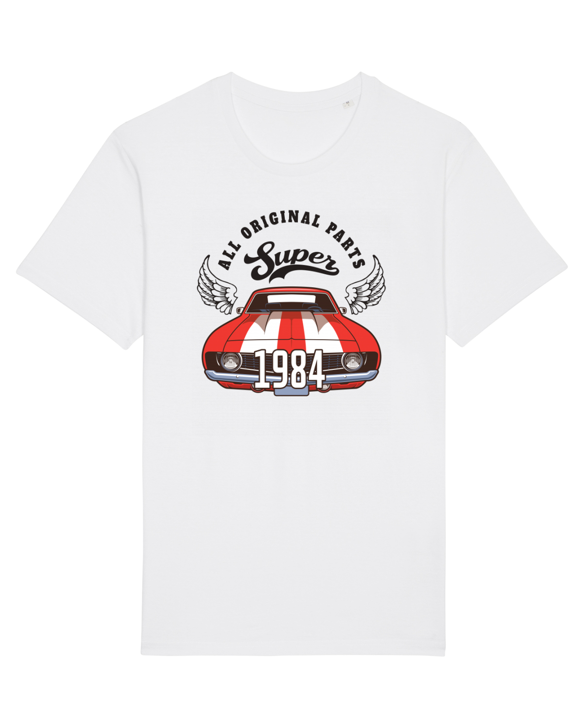 Tricou mânecă scurtă Unisex Rocker White