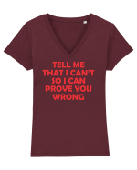 Tell me. Tricou mânecă scurtă guler V Damă Evoker