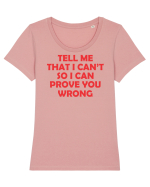 Tell me. Tricou mânecă scurtă guler larg fitted Damă Expresser