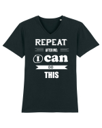 Pot să fac asta Tricou mânecă scurtă guler V Bărbat Presenter