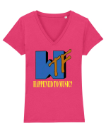 WTF happened? v3 Tricou mânecă scurtă guler V Damă Evoker