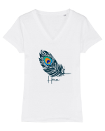 Hera Tricou mânecă scurtă guler V Damă Evoker