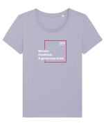 We are OneKind. A generous kind, Tricou mânecă scurtă guler larg fitted Damă Expresser