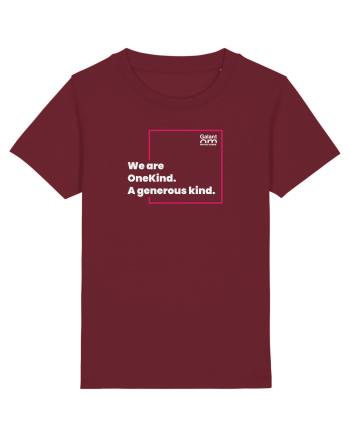 We are OneKind. A generous kind, Burgundy