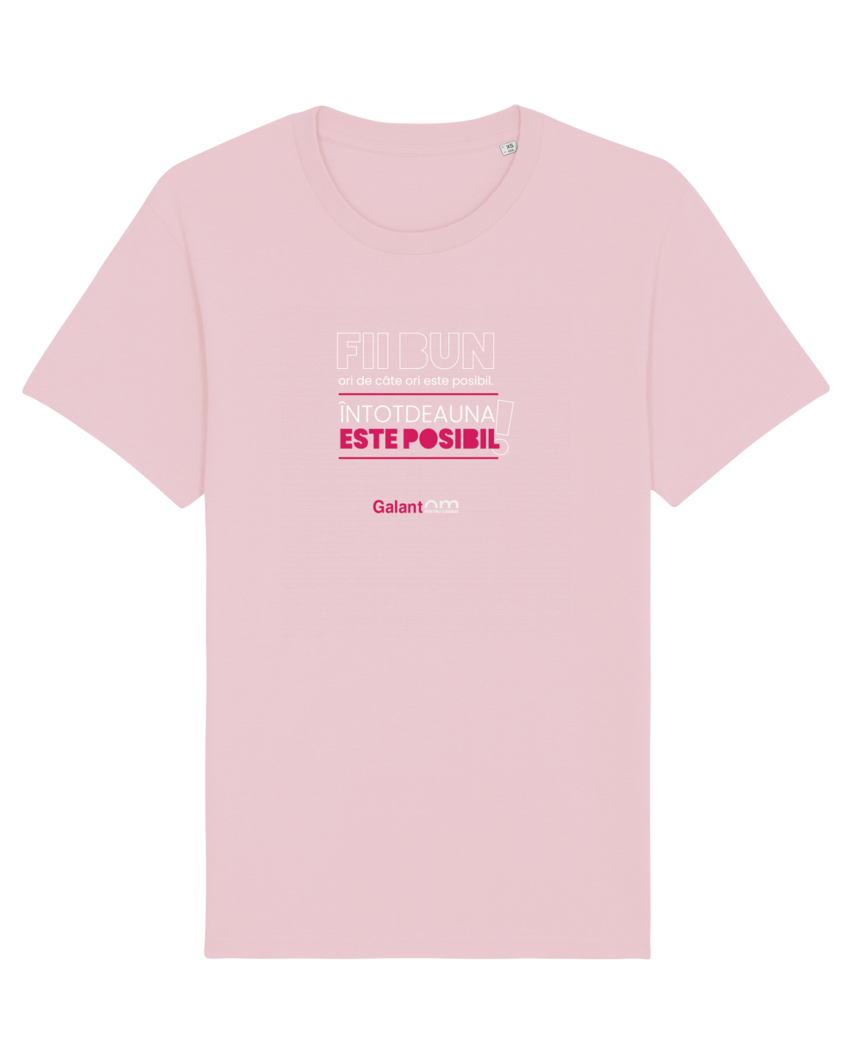 Tricou mânecă scurtă Unisex Rocker Cotton Pink