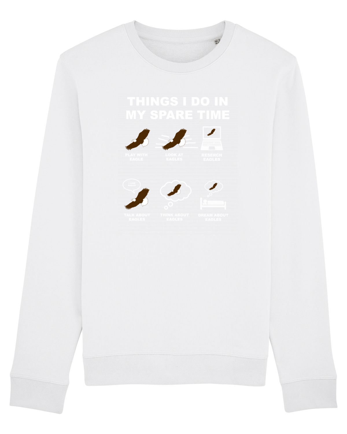 Bluză mânecă lungă Unisex Rise White
