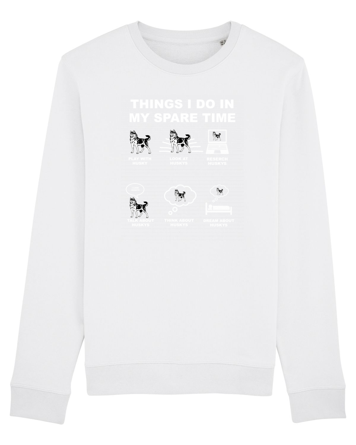 Bluză mânecă lungă Unisex Rise White