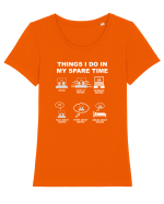 MOVIES Tricou mânecă scurtă guler larg fitted Damă Expresser