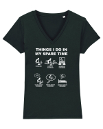 COOKING Tricou mânecă scurtă guler V Damă Evoker