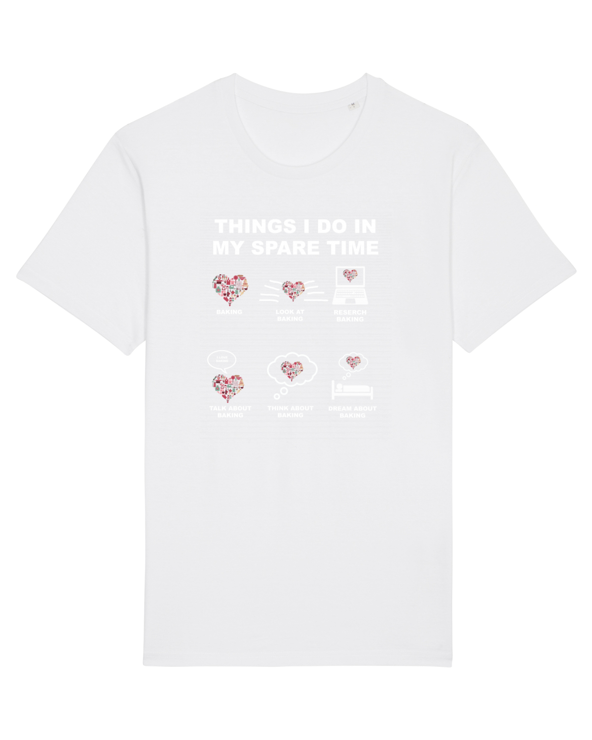 Tricou mânecă scurtă Unisex Rocker White