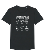MUSIC Tricou mânecă scurtă guler larg Bărbat Skater