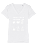 BOWLING Tricou mânecă scurtă guler V Damă Evoker