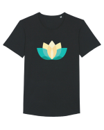 Yoga Lotus  Tricou mânecă scurtă guler larg Bărbat Skater