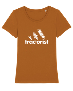 Tractorist Tricou mânecă scurtă guler larg fitted Damă Expresser