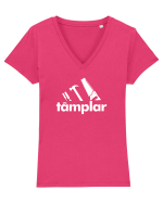 Tamplar Tricou mânecă scurtă guler V Damă Evoker