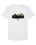 Vulpe in padure Tricou mânecă scurtă guler larg Bărbat Skater