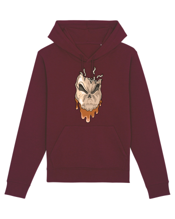 Rotten Brand -  Evil skull head with worms Burgundy