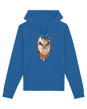 Rotten Brand -  Evil skull head with worms Royal Blue