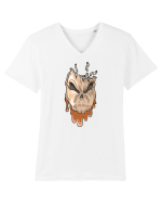 Rotten Brand -  Evil skull head with worms Tricou mânecă scurtă guler V Bărbat Presenter