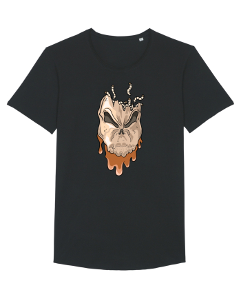 Rotten Brand -  Evil skull head with worms Black