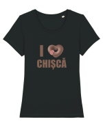 Iubesc chisca Tricou mânecă scurtă guler larg fitted Damă Expresser