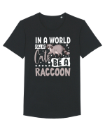 In a world full of cats be a raccoon Tricou mânecă scurtă guler larg Bărbat Skater