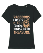 Raccoons experts at turning trash into treasure Tricou mânecă scurtă guler larg fitted Damă Expresser