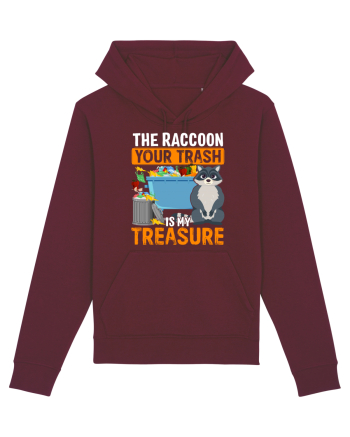 The raccoon your trash is my treasure Burgundy