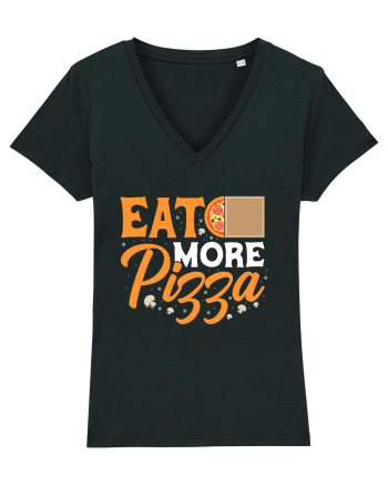 Eat More Pizza Black