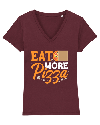 Eat More Pizza Burgundy