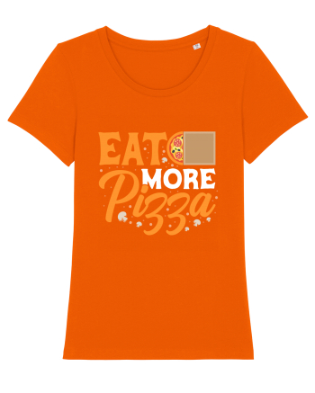Eat More Pizza Bright Orange