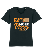 Eat More Pizza Tricou mânecă scurtă guler V Bărbat Presenter