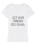 My dog Tricou mânecă scurtă guler V Damă Evoker
