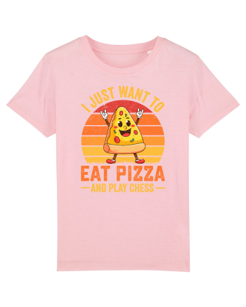 I just want to eat pizza and play chess Cotton Pink
