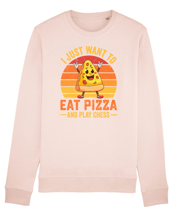 I just want to eat pizza and play chess Candy Pink