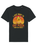 I just want to eat pizza and play chess Tricou mânecă scurtă Unisex Rocker