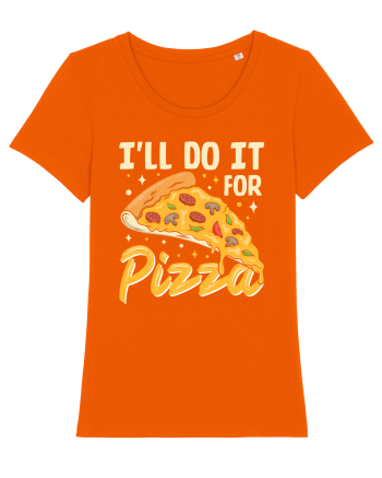 I'll Do It For Pizza Bright Orange