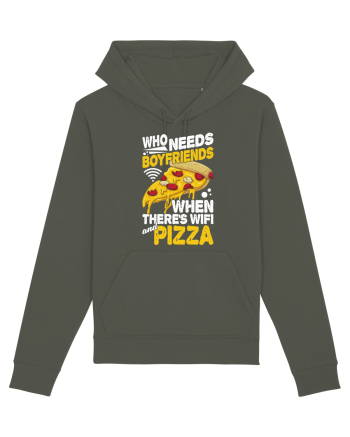 Who needs boyfriends when there's wifi and pizza Khaki
